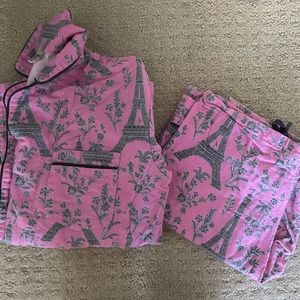 BedHead Paris themed pink pajama set
